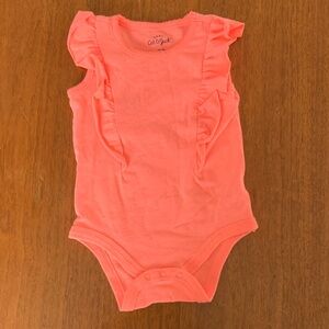 😊FREE😊 Cat & Jack Pink Ruffle Sleeve Baby Bodysuit